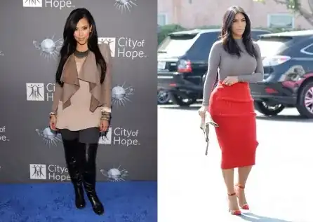 petite celebrities kim kardashian style evolution