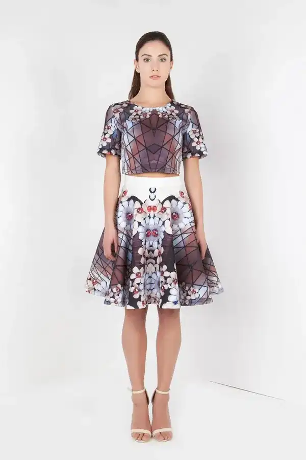 PETITE Liza Cherry Blossom crop top by Petriiski :: BombPetite.com