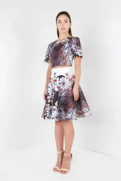 PETITE Liza Cherry Blossom crop top by Petriiski :: BombPetite.com