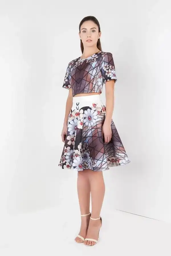 PETITE Liza Cherry Blossom crop top by Petriiski :: BombPetite.com