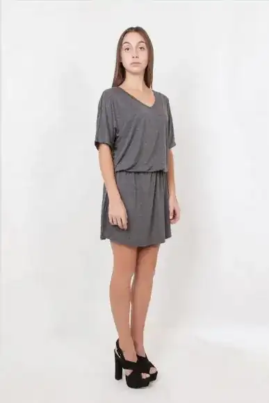 Petite Shoujou Dress in Grey by Narrow Arrow :: BombPetite.com