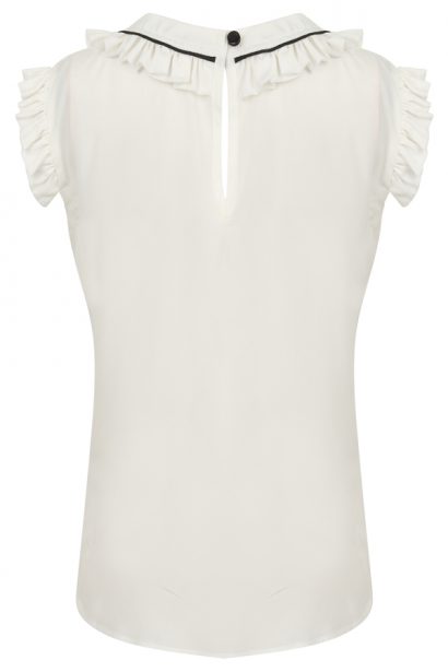 Gemma Blouse in White by Petriiski Fashion :: BombPetite.com